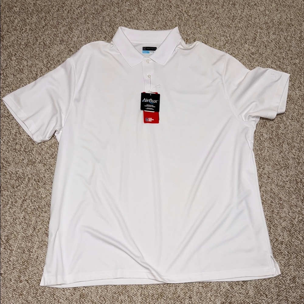 Men's PGA Tour Classic White Polo Shirt 3XL